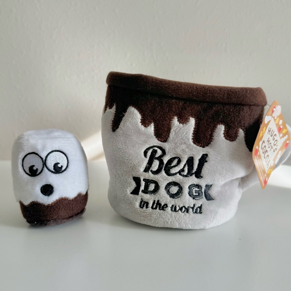 Bark Box Dog Toy Hot Chocolate Marshmallow Small Limited edition Rare